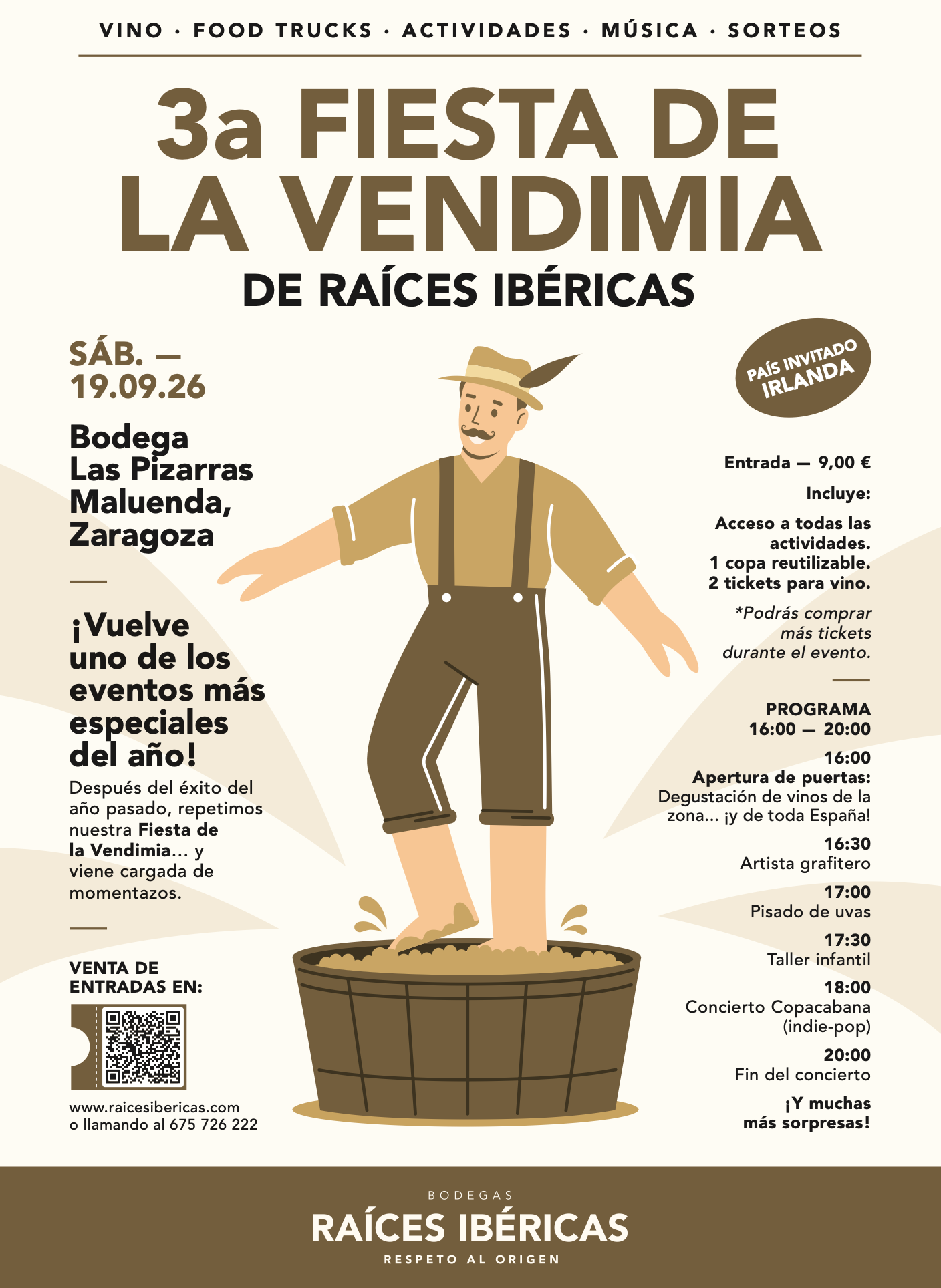 Entradas 3ª Fiesta de la Vendimia Raíces Ibéricas (Maluenda) | 19 Septiembre