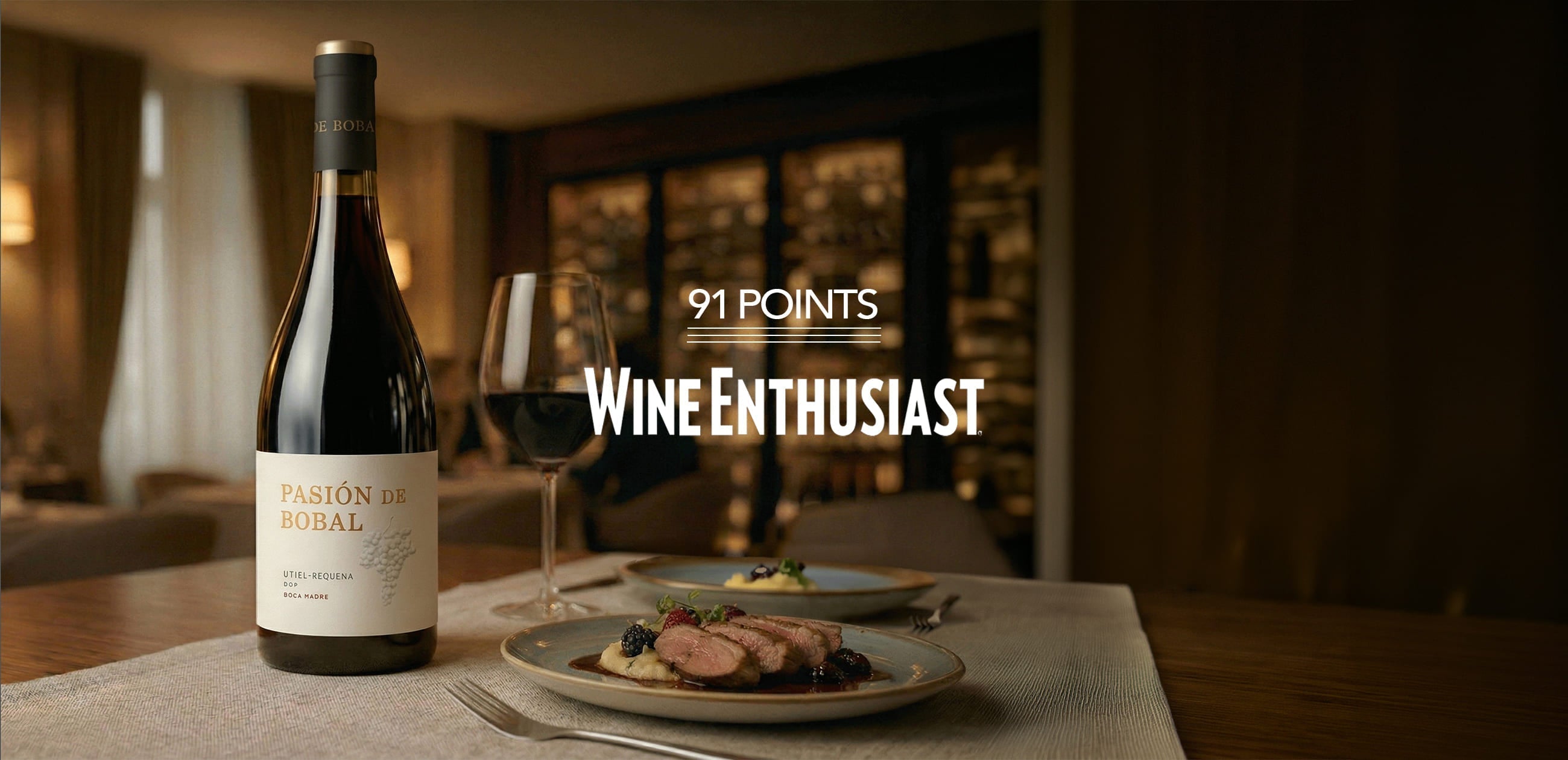 Pasión de Bobal scores 91 points from Wine Enthusiast in the United States