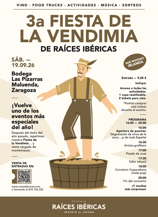 Entradas 3ª Fiesta de la Vendimia Raíces Ibéricas (Maluenda) | 19 Septiembre